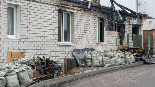 Professional Fire Damage Removal technician working in Leesburg, OH